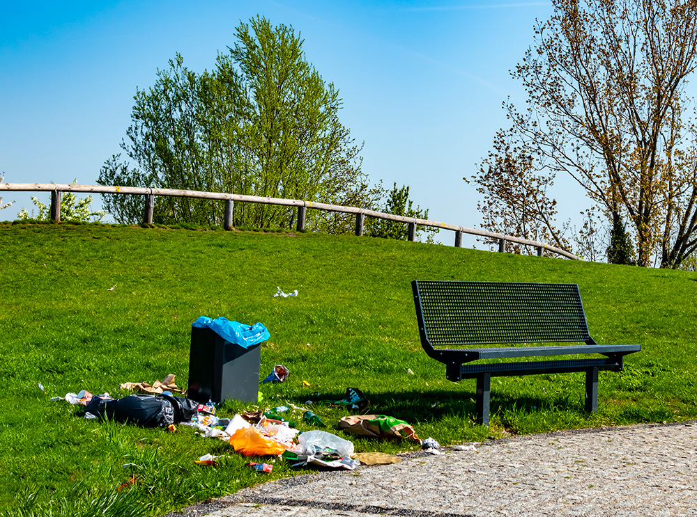 Müll im Park